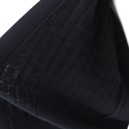HERMES cardigan Main: 100% wool black Women 40 Used Authentic