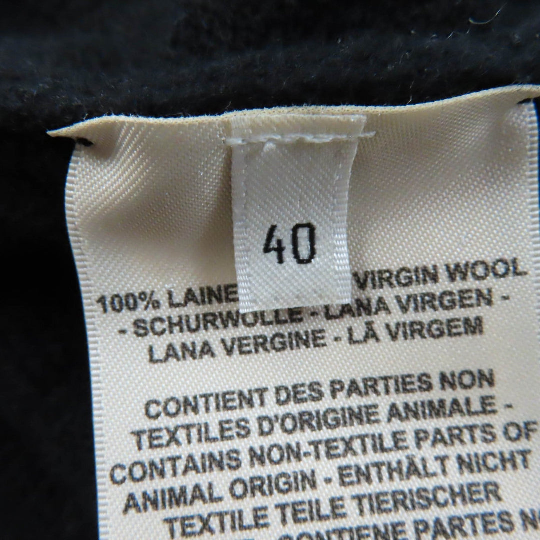 HERMES cardigan Main: 100% wool black Women 40 Used Authentic