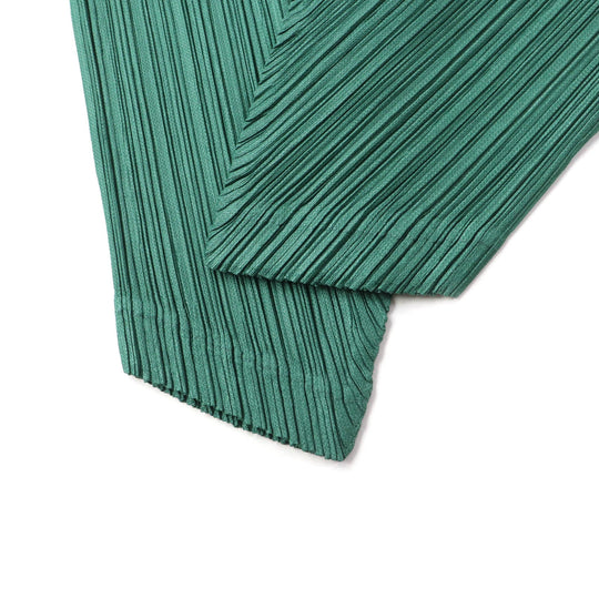 PLEATS PLEASE Saruel pants PP31-JF383 Main: 100% polyester green Women 2 Used Authentic