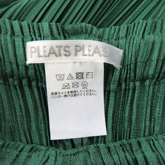 PLEATS PLEASE Saruel pants PP31-JF383 Main: 100% polyester green Women 2 Used Authentic
