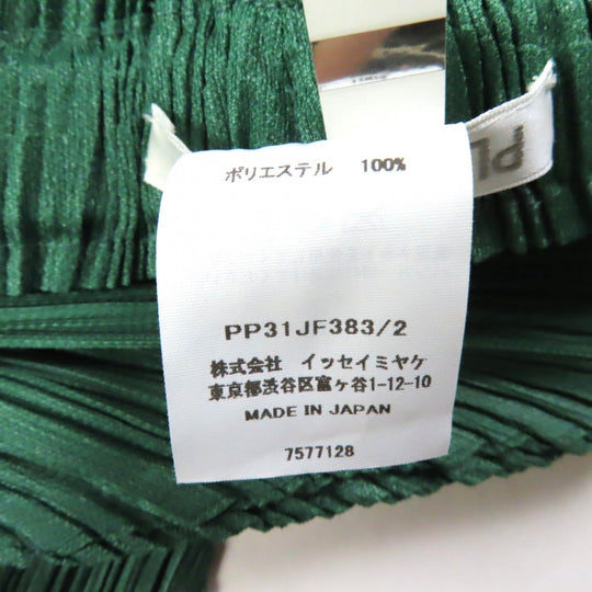 PLEATS PLEASE Saruel pants PP31-JF383 Main: 100% polyester green Women 2 Used Authentic