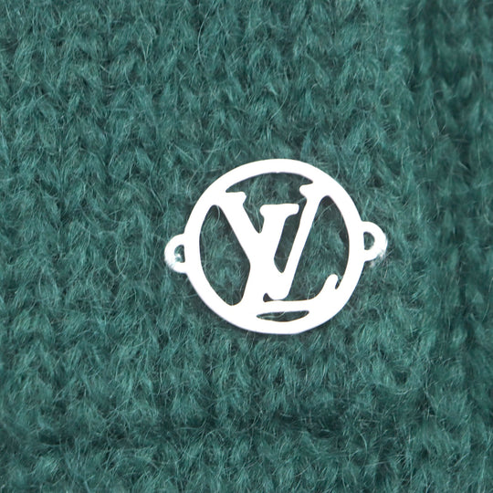LOUIS VUITTON cardigan Main: 67% mohair, Main: 28% nylon, Main: 5% wool green graphic mens S Used Authentic