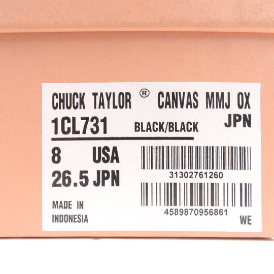 CONVERSE Low cut sneakers 1CL731 Main: Canvas black CHUCK TAYLOR ADDICT mens 8 Used Authentic