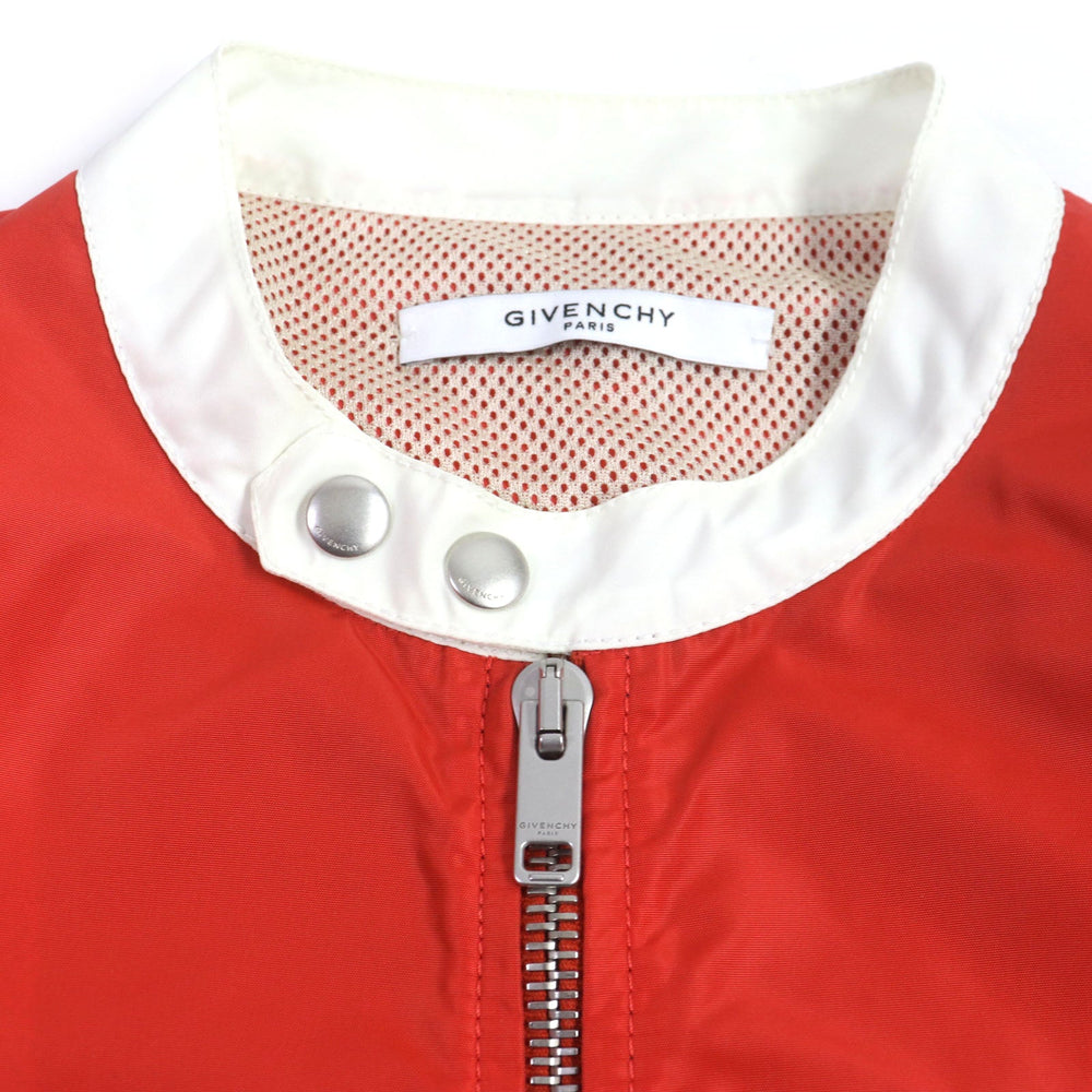 GIVENCHY Riders jacket Outer material: 100% nylon, sleeve lining: 100% cupra, body lining: 100% polyester, filling: 100% rayon Orange black white mens 52 Used Authentic