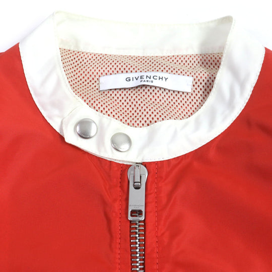 GIVENCHY Riders jacket Outer material: 100% nylon, sleeve lining: 100% cupra, body lining: 100% polyester, filling: 100% rayon Orange black white mens 52 Used Authentic