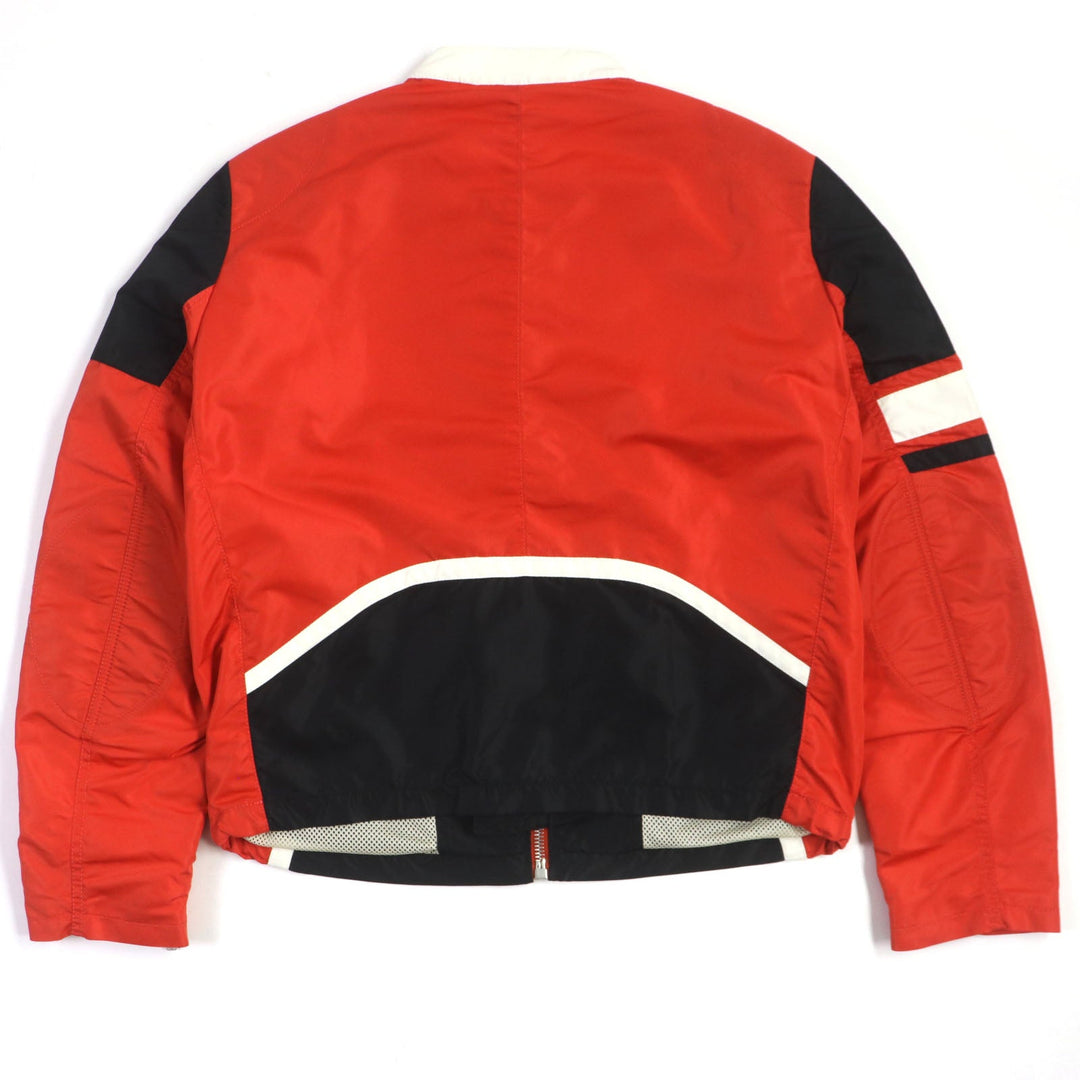 GIVENCHY Riders jacket Outer material: 100% nylon, sleeve lining: 100% cupra, body lining: 100% polyester, filling: 100% rayon Orange black white mens 52 Used Authentic