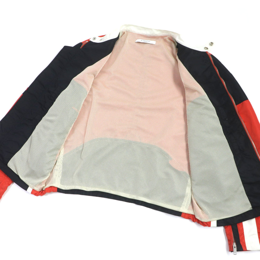 GIVENCHY Riders jacket Outer material: 100% nylon, sleeve lining: 100% cupra, body lining: 100% polyester, filling: 100% rayon Orange black white mens 52 Used Authentic