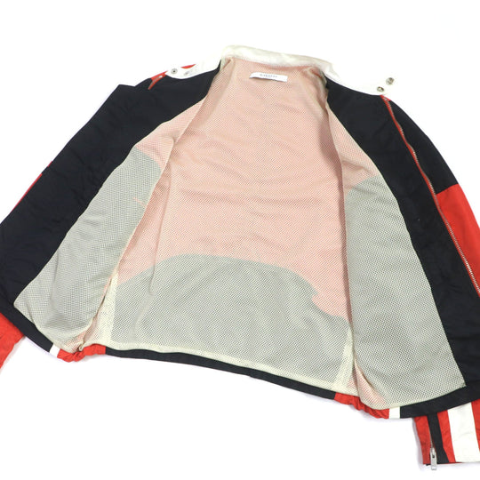 GIVENCHY Riders jacket Outer material: 100% nylon, sleeve lining: 100% cupra, body lining: 100% polyester, filling: 100% rayon Orange black white mens 52 Used Authentic