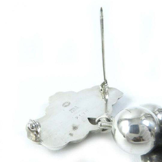 Georg Jensen Brooch 217B Main�FSV925 Silver Moonlight grape Women Used Authentic