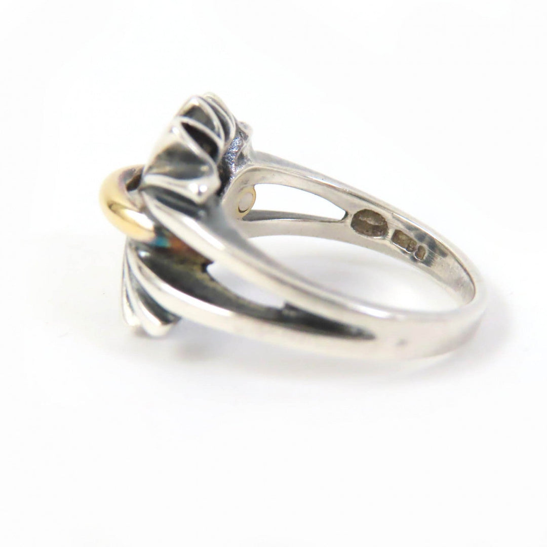 Georg Jensen Ring 394 Main�FSV925 Silver gold combination Women Used Authentic