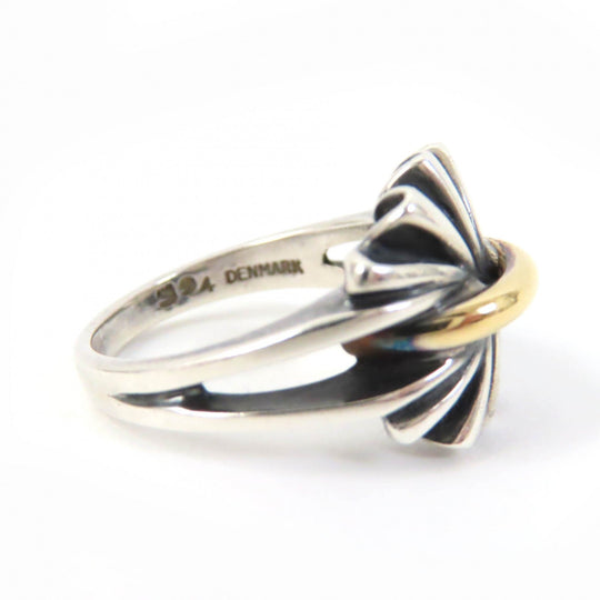 Georg Jensen Ring 394 Main�FSV925 Silver gold combination Women Used Authentic