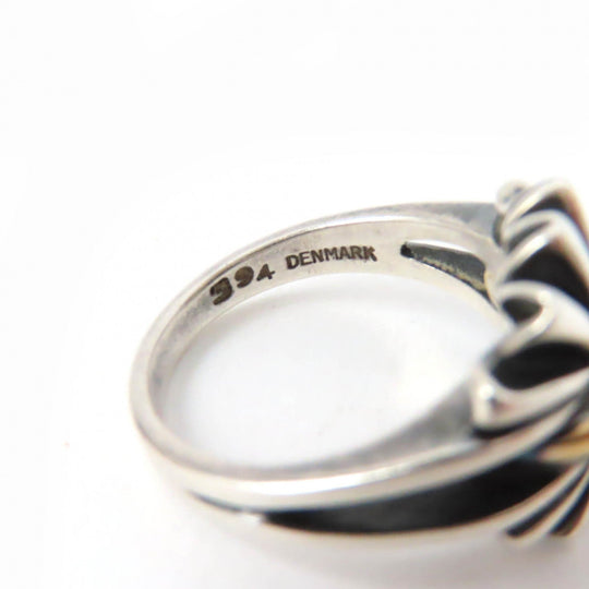 Georg Jensen Ring 394 Main�FSV925 Silver gold combination Women Used Authentic