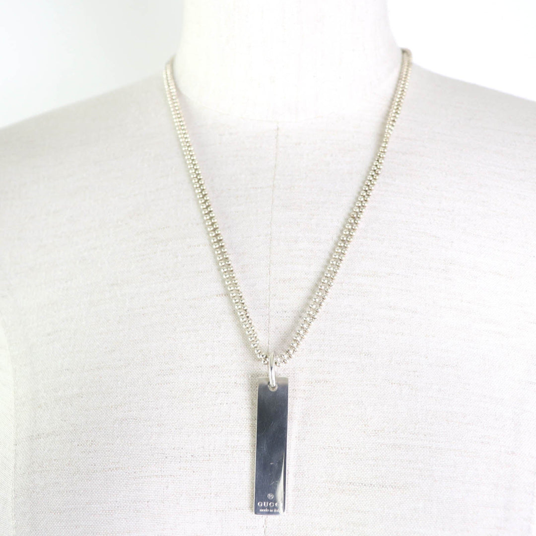GUCCI Necklace Main�FAG925 Silver Women Used Authentic