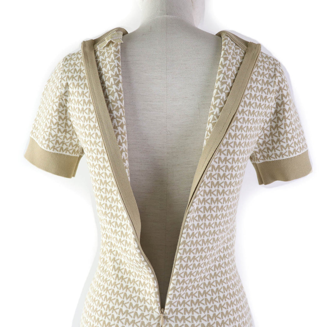 MICHAEL KORS one piece JS2811S4GH Main: 52% rayon, 46% nylon, 2% polyurethane beige Women XS Used Authentic