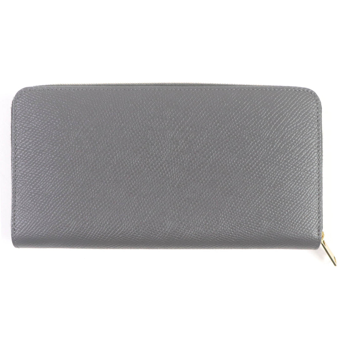 CELINE Long Wallet Purse 10B553BEL Main: Leather gray Large zipped wallet mens Used Authentic