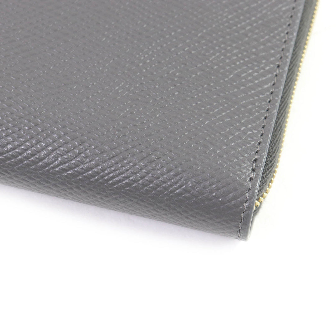 CELINE Long Wallet Purse 10B553BEL Main: Leather gray Large zipped wallet mens Used Authentic