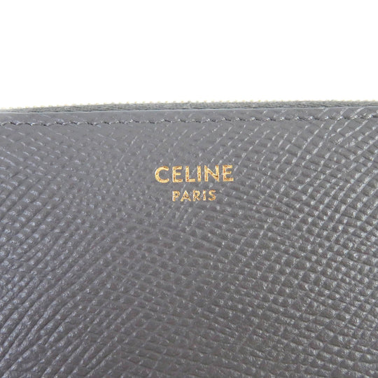 CELINE Long Wallet Purse 10B553BEL Main: Leather gray Large zipped wallet mens Used Authentic