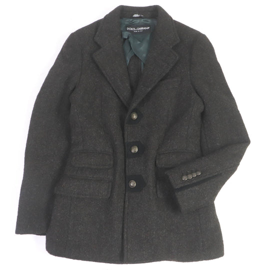DOLCE&GABBANA Chester coat Outer: 92% alpaca, Outer: 8% nylon, Lining: 62% rayon, Lining: 35% acetate Brown type mens 44 Used Authentic