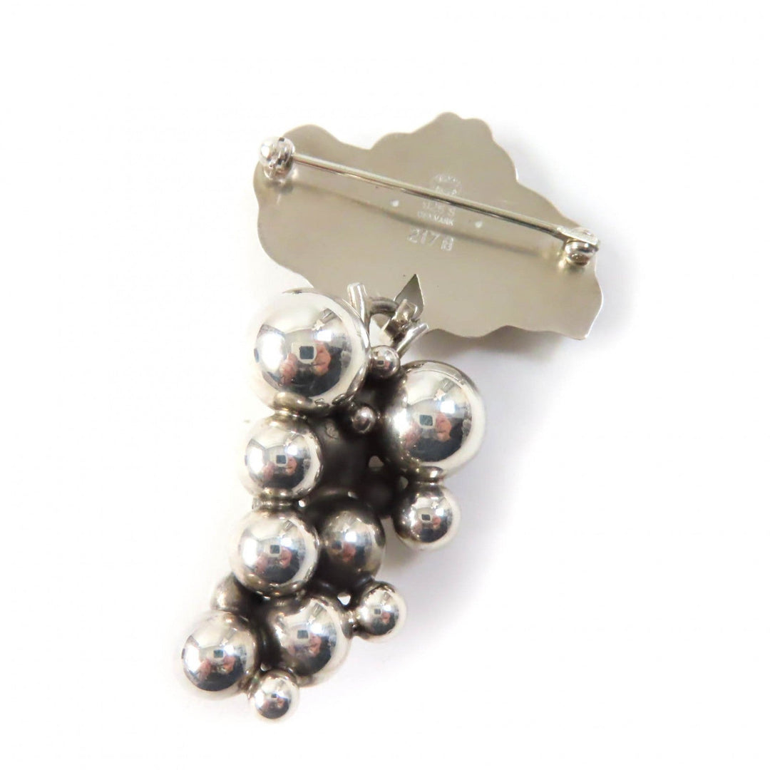 Georg Jensen Brooch 217B Main�FSV925 Silver Women Used Authentic