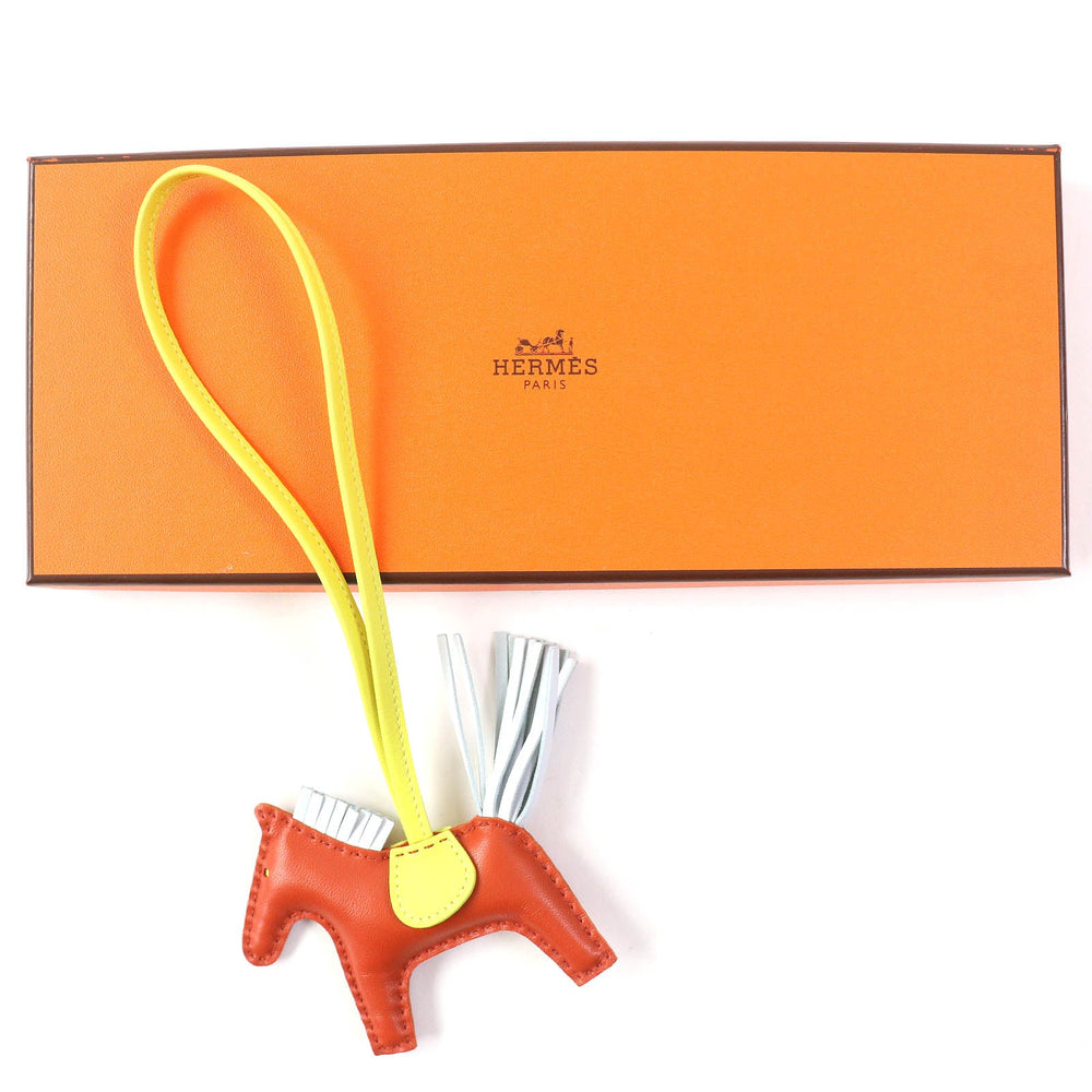 HERMES Bag charm Anyo Miro Carnelian/Lime/Blue Brum Rodeo Charm PM Women Used Authentic