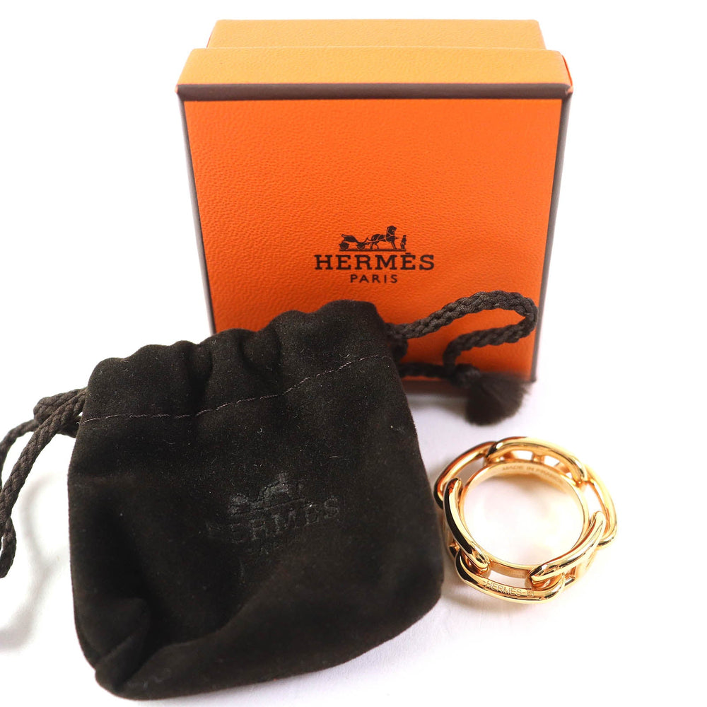 HERMES Scarf ring Gold Plated gold Women Used Authentic