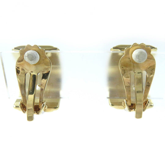 HERMES Earring Gold Plated blue Pearl motif Nanappoyaki Emile Women Used Authentic