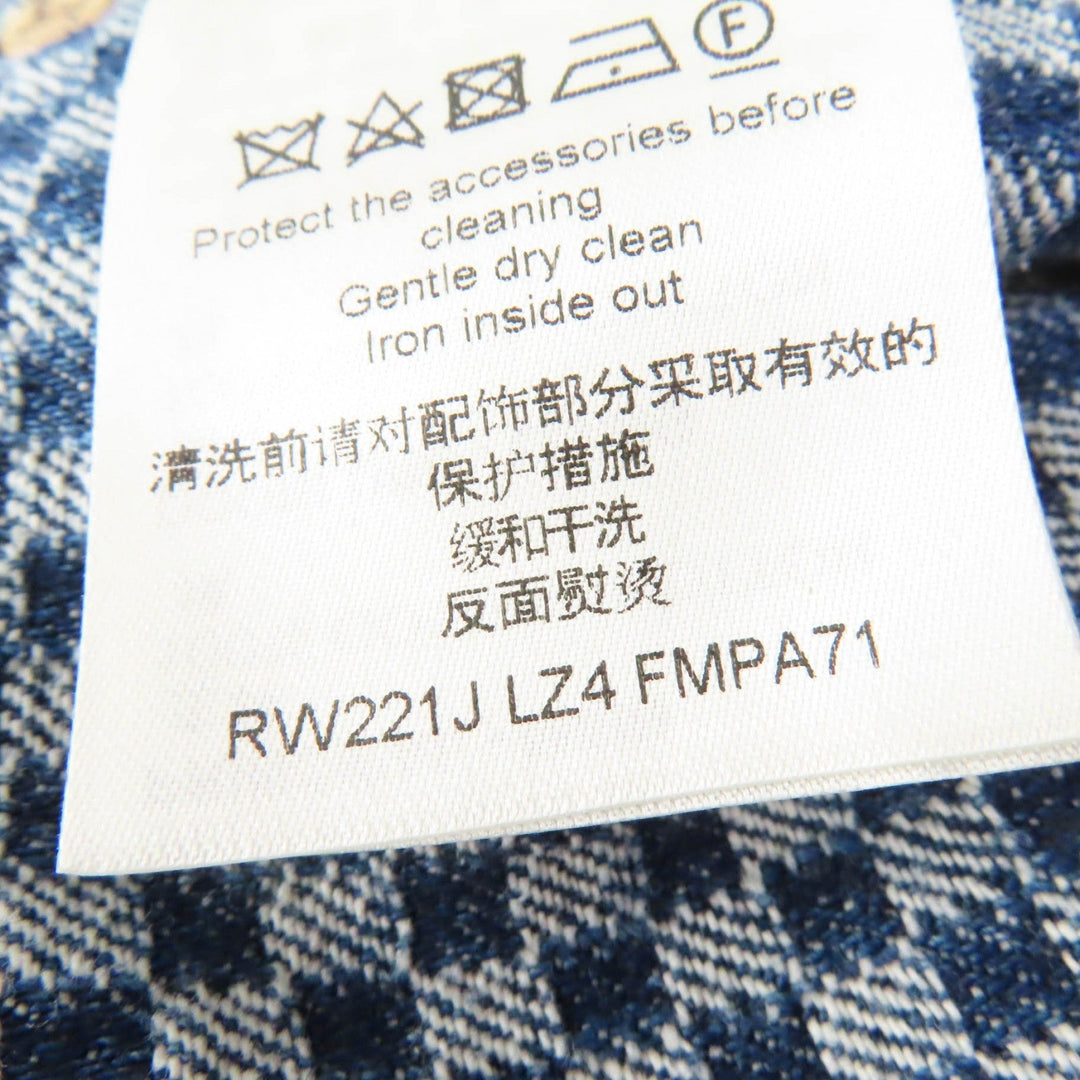 LOUIS VUITTON Denim pants Main: 100% cotton, Lining: 100% cotton, Part: 77% polyester, Part: 23% polyurethane, Part: 50% polyester, : 50% cotton Part: leather Navy Women 34 Used Authentic