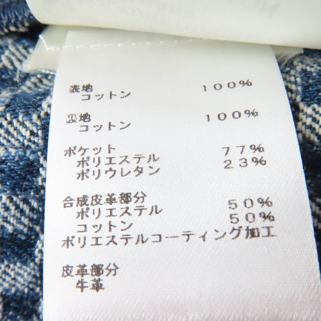 LOUIS VUITTON Denim pants Main: 100% cotton, Lining: 100% cotton, Part: 77% polyester, Part: 23% polyurethane, Part: 50% polyester, : 50% cotton Part: leather Navy Women 34 Used Authentic