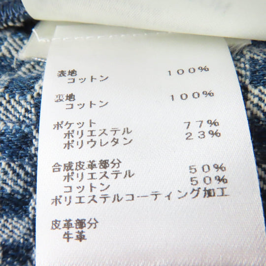 LOUIS VUITTON Denim pants Main: 100% cotton, Lining: 100% cotton, Part: 77% polyester, Part: 23% polyurethane, Part: 50% polyester, : 50% cotton Part: leather Navy Women 34 Used Authentic