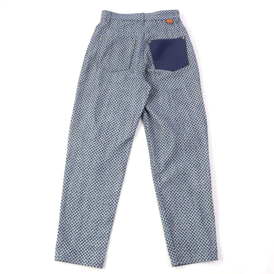LOUIS VUITTON Denim pants Main: 100% cotton, Lining: 100% cotton, Part: 77% polyester, Part: 23% polyurethane, Part: 50% polyester, : 50% cotton Part: leather Navy Women 34 Used Authentic