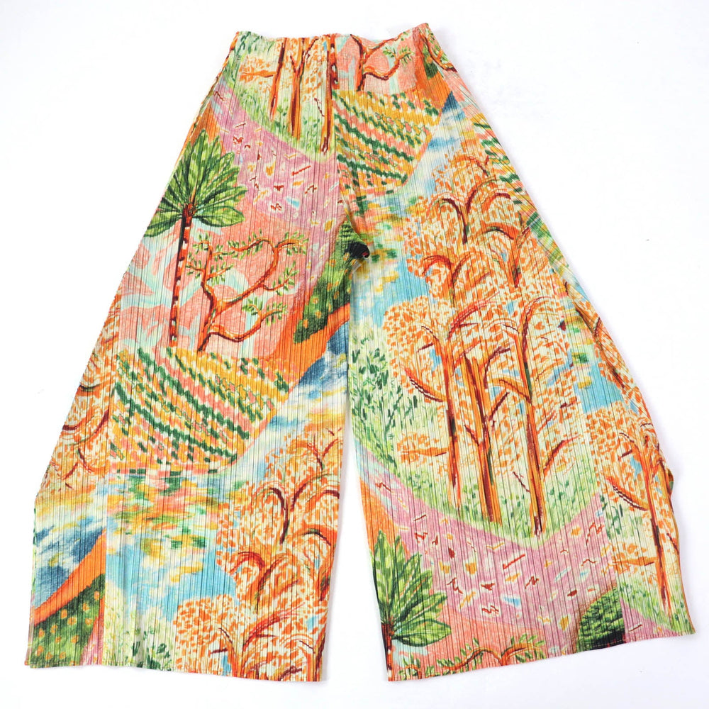 PLEATS PLEASE Wide pants PP31JF705 Main: 100% polyester multicolor PROMENADE Women 4 Used Authentic