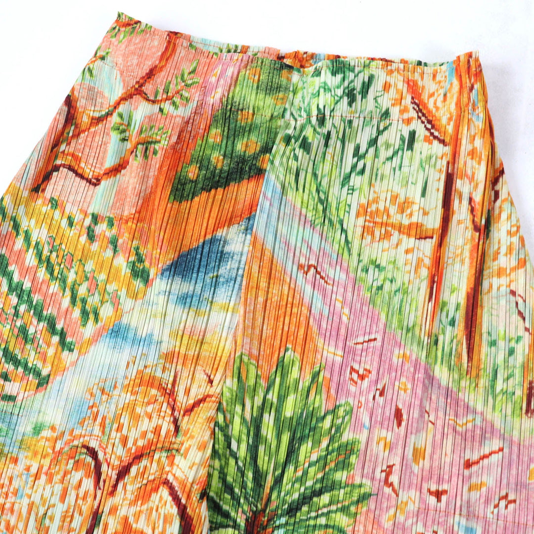PLEATS PLEASE Wide pants PP31JF705 Main: 100% polyester multicolor PROMENADE Women 4 Used Authentic