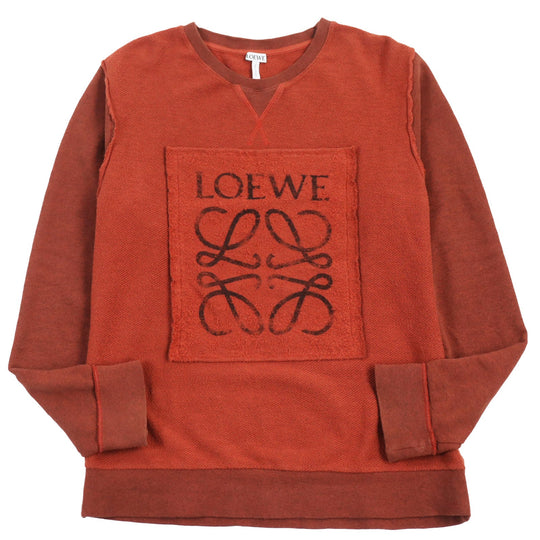 LOEWE sweat H2179520CR Main: 100% cotton Orange mens S Used Authentic