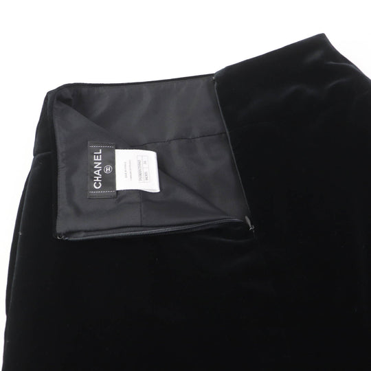 CHANEL Mini skirt P51908 Main: 100% cotton, Lining: 100% silk black Women 34 Used Authentic