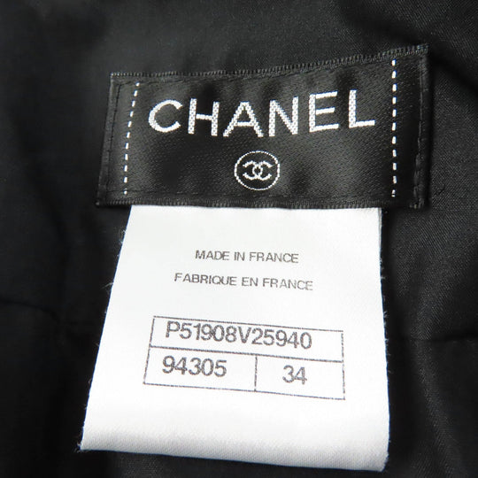 CHANEL Mini skirt P51908 Main: 100% cotton, Lining: 100% silk black Women 34 Used Authentic