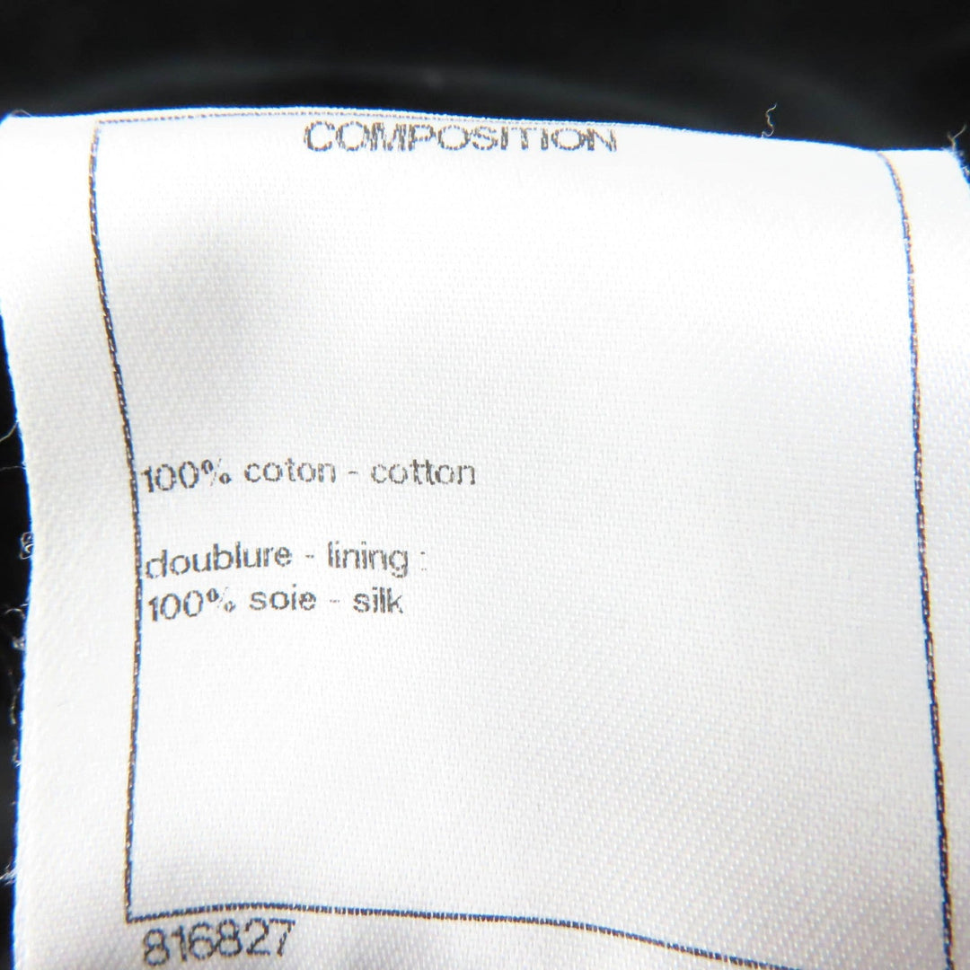 CHANEL Mini skirt P51908 Main: 100% cotton, Lining: 100% silk black Women 34 Used Authentic