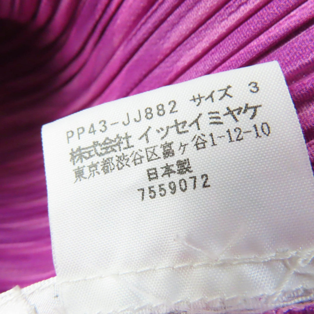 PLEATS PLEASE setup Main: 100% polyester purple Women (Top) 3, (Bottom) 2 Used Authentic