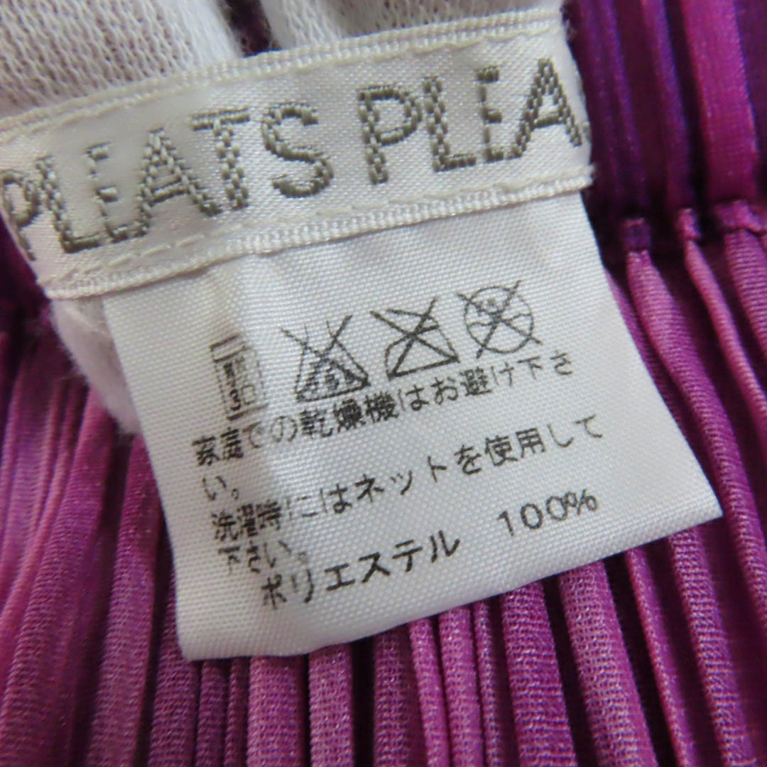 PLEATS PLEASE setup Main: 100% polyester purple Women (Top) 3, (Bottom) 2 Used Authentic