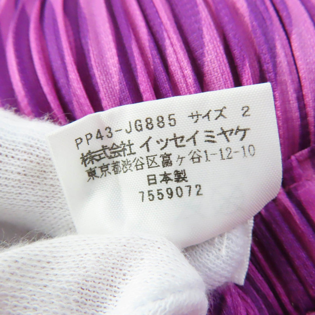 PLEATS PLEASE setup Main: 100% polyester purple Women (Top) 3, (Bottom) 2 Used Authentic