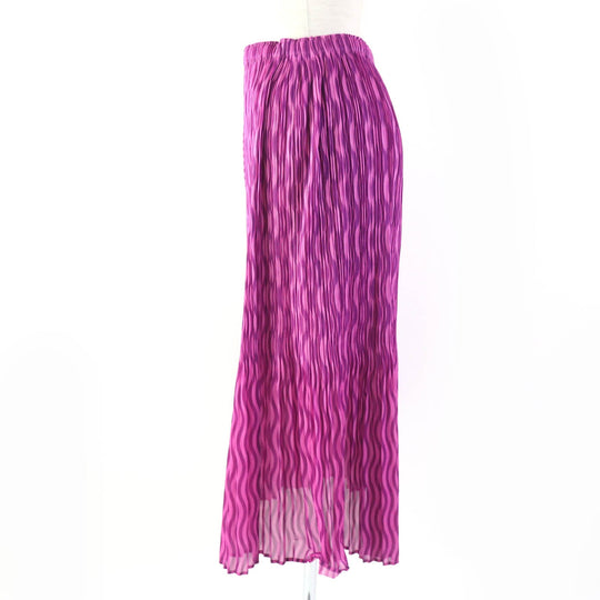 PLEATS PLEASE setup Main: 100% polyester purple Women (Top) 3, (Bottom) 2 Used Authentic
