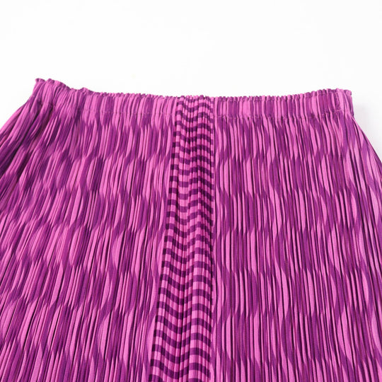 PLEATS PLEASE setup Main: 100% polyester purple Women (Top) 3, (Bottom) 2 Used Authentic