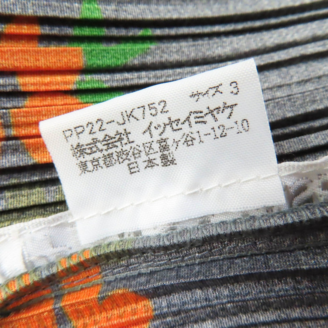 PLEATS PLEASE Cut PP22-JK752 Main: 100% polyester gray Women 3 Used Authentic