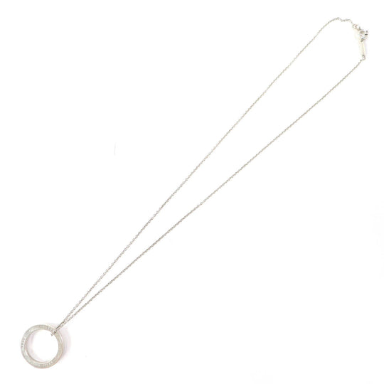 TIFFANY&Co. Necklace 1837 Main�FAG925 Silver Circle Pendant Women Used Authentic