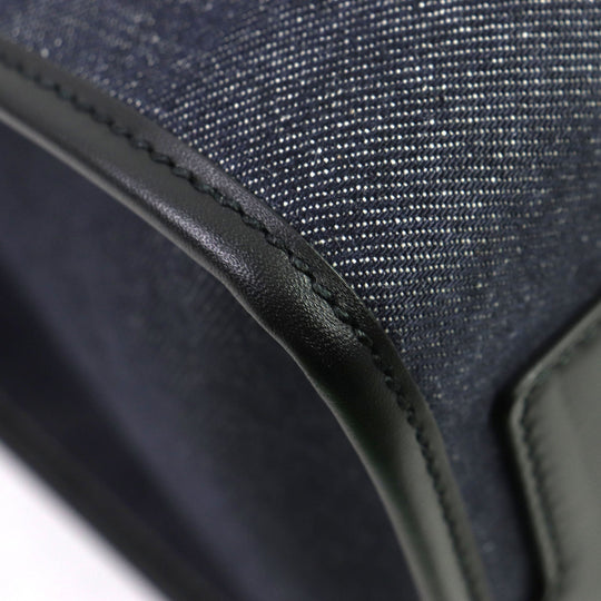 DOLCE&GABBANA Tote Bag Main: Canvas, Main: Leather Indigo black logo edge shopping bag large mens Used Authentic