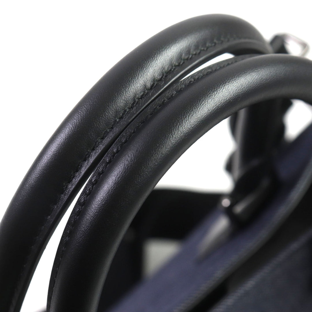 DOLCE&GABBANA Tote Bag Main: Canvas, Main: Leather Indigo black logo edge shopping bag large mens Used Authentic