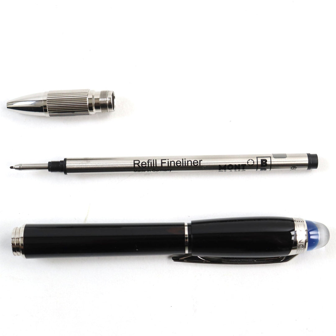 MONTBLANC Ballpoint pen Main: Resin, Part: Metal Black Silver Starwalker mens Used Authentic