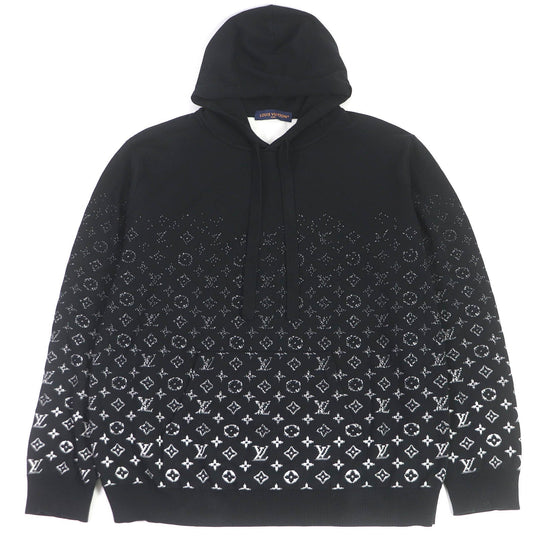 LOUIS VUITTON Hoodie Main: 100% cotton black mens 4L Used Authentic