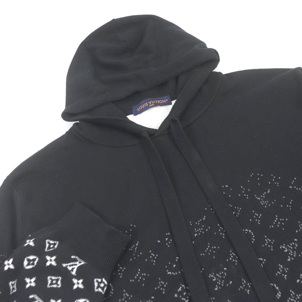 LOUIS VUITTON Hoodie Main: 100% cotton black mens 4L Used Authentic