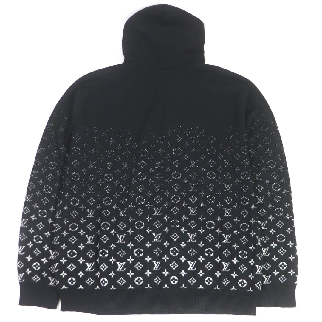LOUIS VUITTON Hoodie Main: 100% cotton black mens 4L Used Authentic