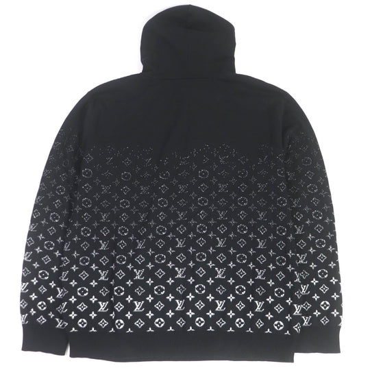 LOUIS VUITTON Hoodie Main: 100% cotton black mens 4L Used Authentic